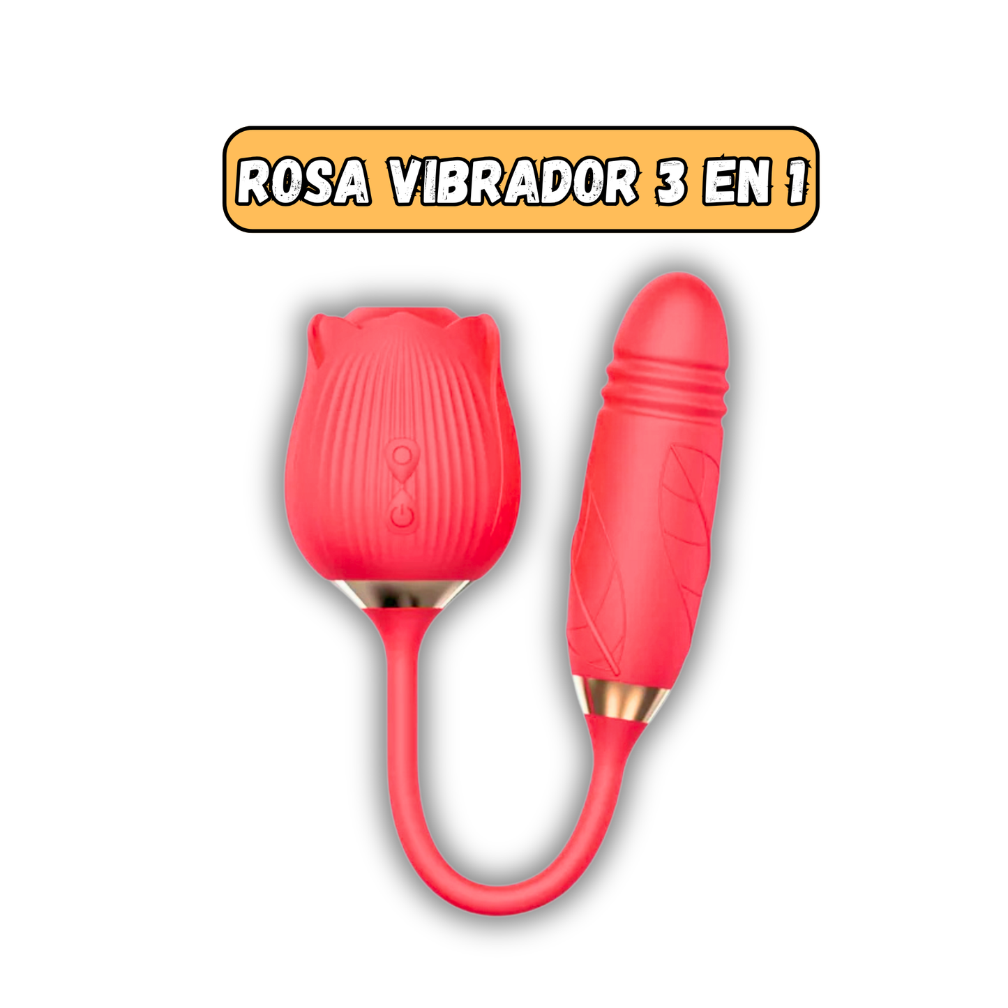 VIBRADOR ROSA SUCCION SIN LENGUA 3 EN 1