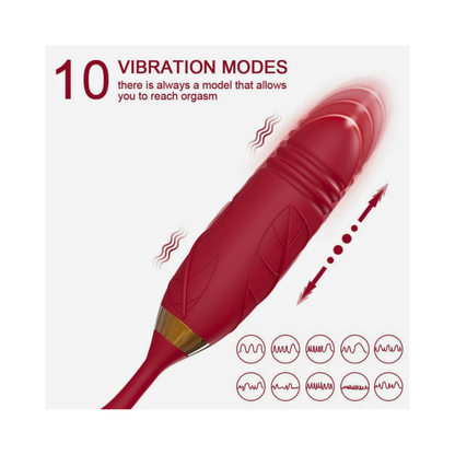 VIBRADOR ROSA CON LENGUA 3 EN 1