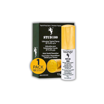 SPRAY RETARDANTE MASCULINO  STUD 100   TAPA DORADA
