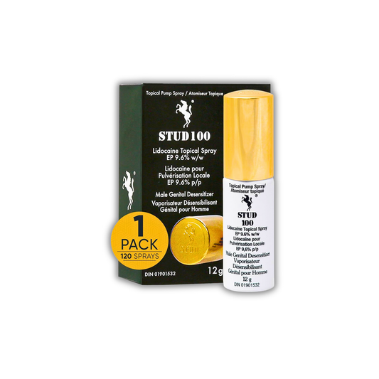 SPRAY RETARDANTE MASCULINO  STUD 100   TAPA DORADA