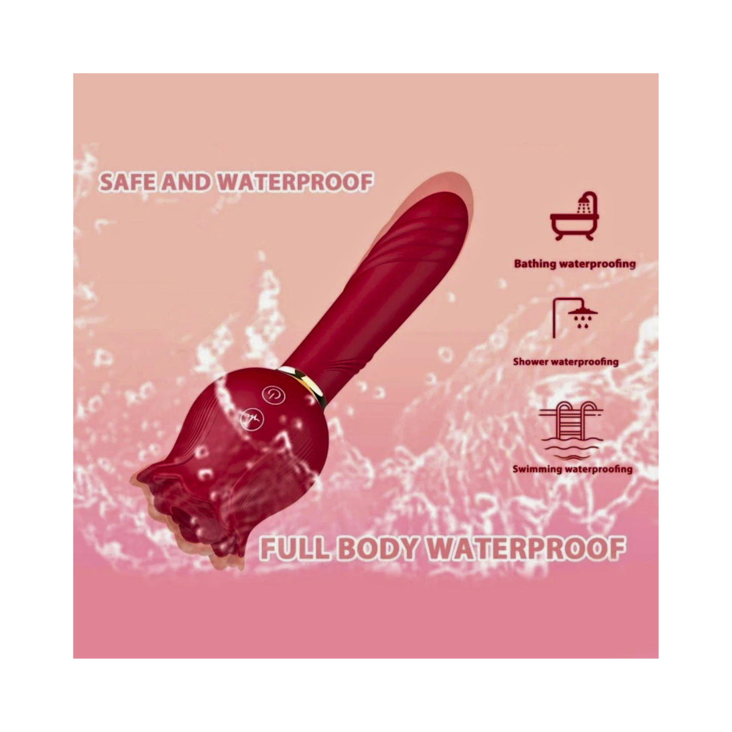 VIBRADOR ROSA PALO MASAJES