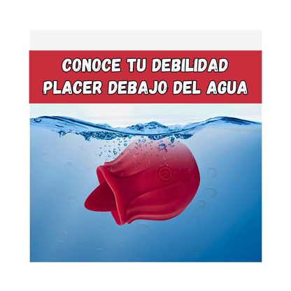 VIBRADOR  ROSA CON  LENGUA ESTIMULADOR