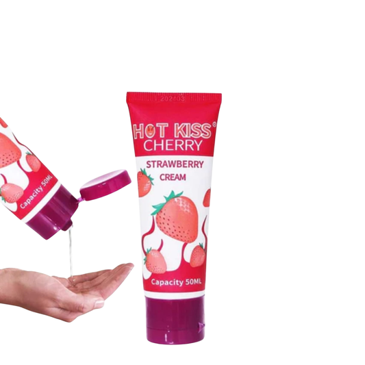 Lubricante Sexo Oral Fresas Con Crema Base Agua Analgesico